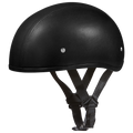 D.O.T. Daytona Skull Cap W/O Visor- Leather Covered