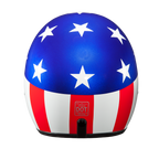 DOT Approved Daytona Cruiser Open Face Motorcycle Helmet - Men, Women & Youth - With Visor & Graphics - W/ Captain America