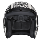 DOT Approved Daytona Cruiser Open Face Motorcycle Helmet - Men, Women & Youth - With Visor & Graphics - W/ Graffiti