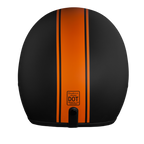 DOT Approved Daytona Cruiser Open Face Motorcycle Helmet - Men, Women & Youth - With Visor & Graphics - W/ Orange Pin Stripe