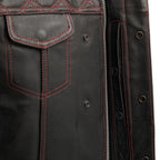 Downside Men's Motorcycle Leather Vest