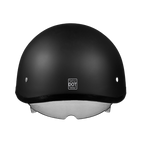 D.O.T. Daytona Skull Cap W/ Inner Shield- Dull Black