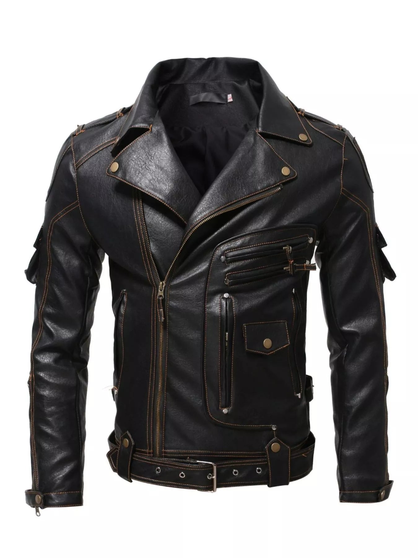 Classic Faux Leather Motorcycle Jacket