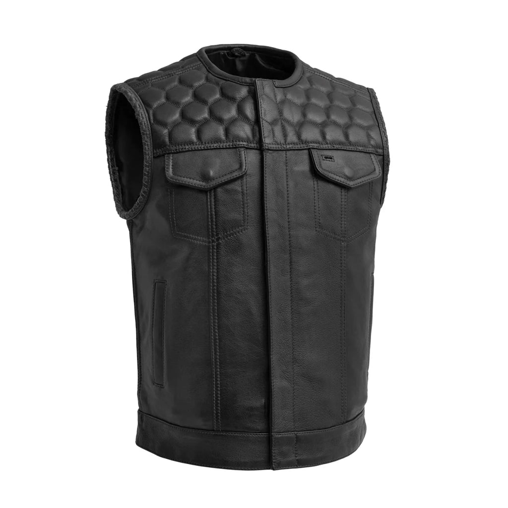 Hornet Men's Club Style Leather Vest