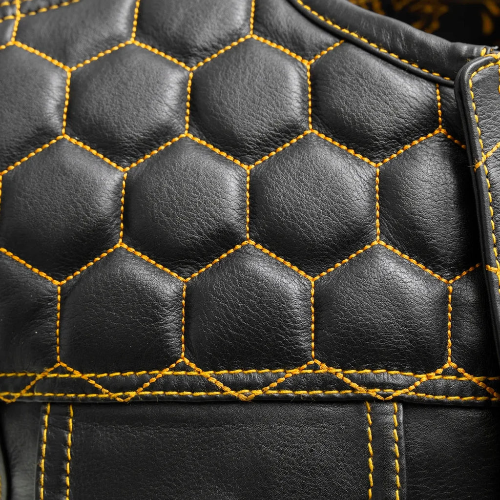 Hornet Men's Club Style Leather Vest