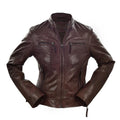 Handmade Dark Brown Biker Leather Jacket