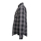 Hot Leathers Men's 'Last Stand' Gray Cotton Flannel Shirt - Button Front - Riding Protective Wear - JKM3004