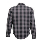 Hot Leathers Men's 'Last Stand' Gray Cotton Flannel Shirt - Button Front - Riding Protective Wear - JKM3004