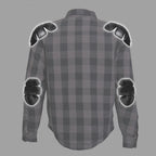 Hot Leathers Men's 'Last Stand' Gray Cotton Flannel Shirt - Button Front - Riding Protective Wear - JKM3004