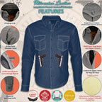 Milwaukee Leather Men's Avalanche Black CE Armored Flannel Shirt with Aramid Reinforced Zones - MPM1620