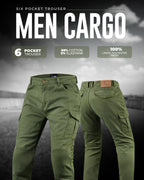 JAG Motorcycle Cargo Pants – Slim Fit Armored Cargo Jeans with CE Approved Armors