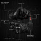 Gladiator Genuine Leather Motorcycle Gloves