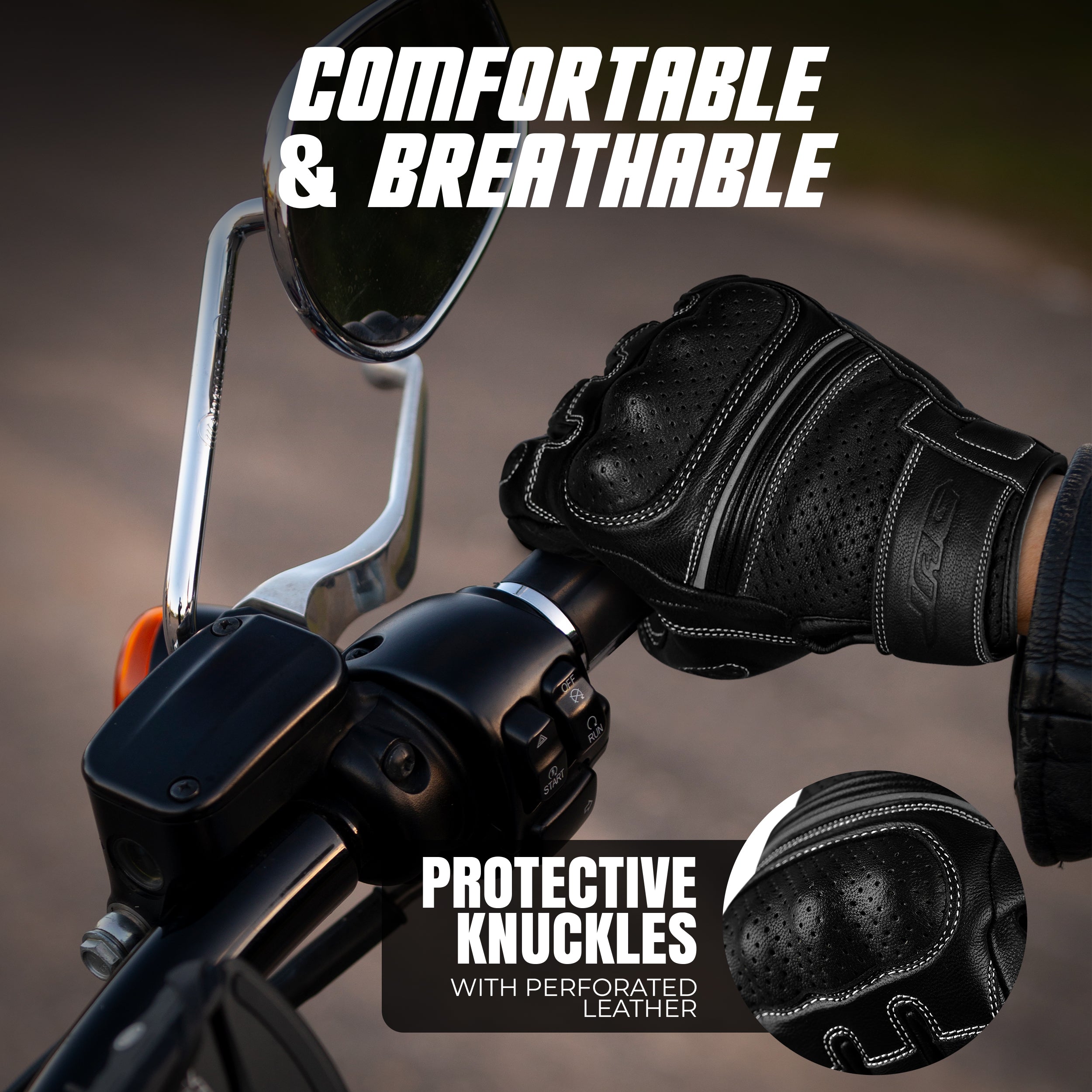 Ninja Leather Motorcycle Gloves