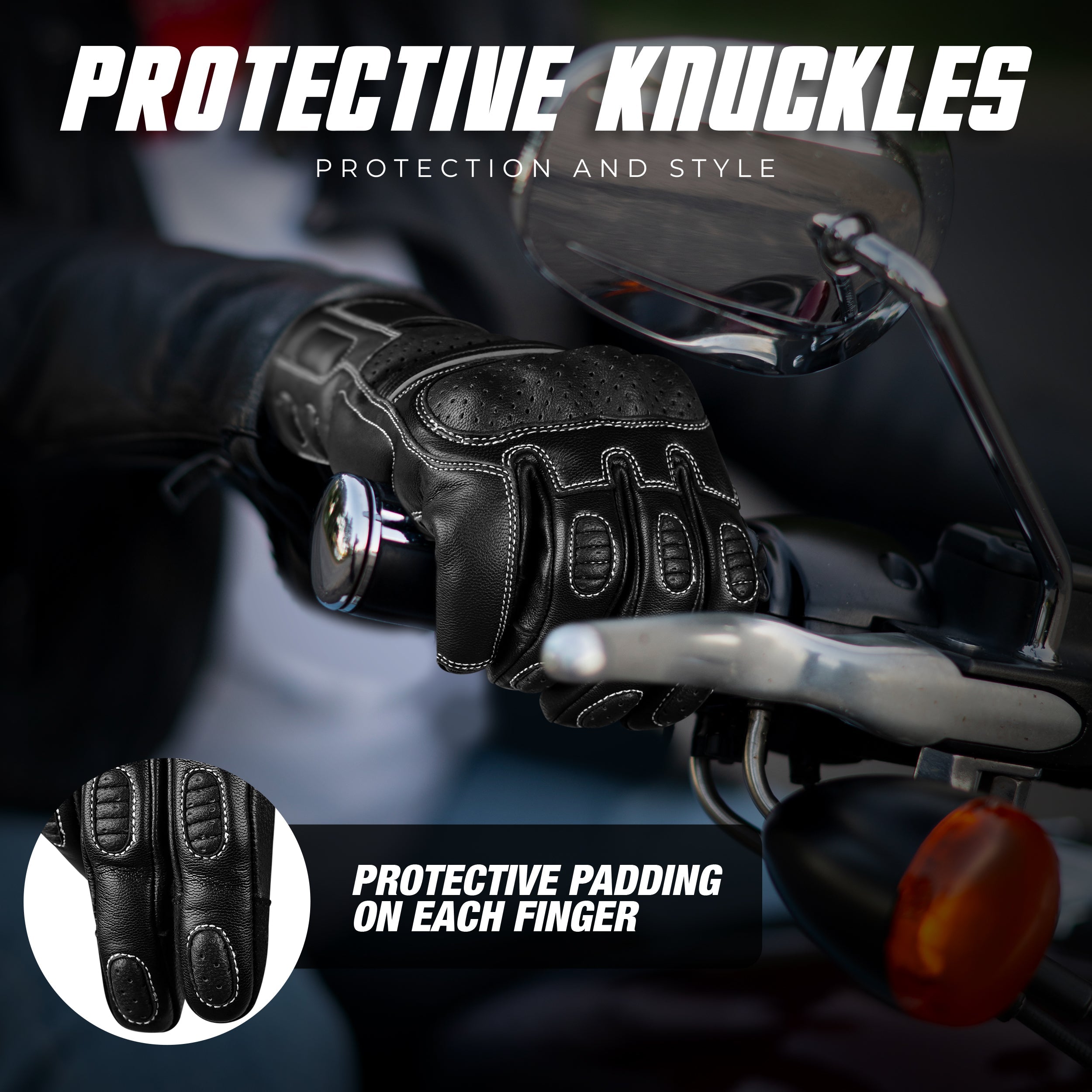 Ninja Leather Motorcycle Gloves