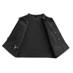 Lowside Black Men's Motorcycle Canvas Vest