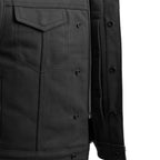 Lowside Black Men's Motorcycle Canvas Vest