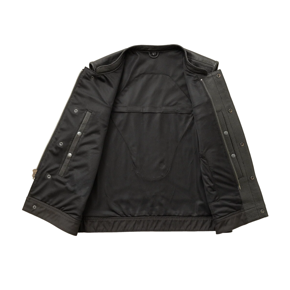 Lowside Men's Perforated Motorcycle Leather Vest