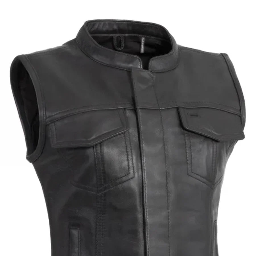 Ludlow Women's Motorcycle Leather Vest