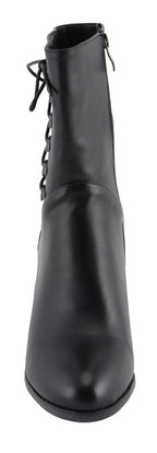 Milwaukee Leather Women's Black Lace-Side Fashion Motorcycle Riding Boots MBL9436