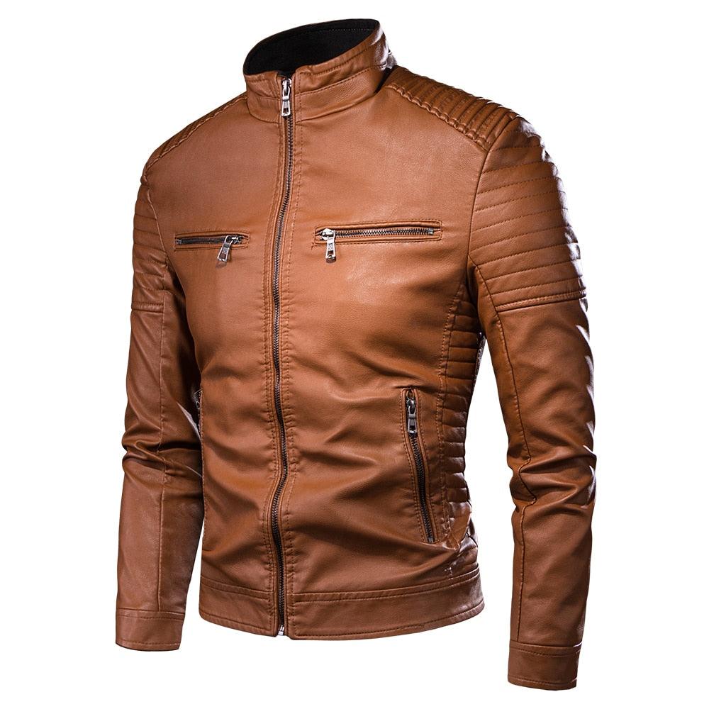 Autumn Vintage PU Leather Jacket