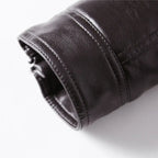 Fleece Lined Leather Motorcycle Jacket