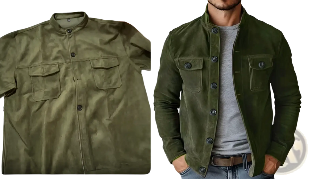 Men's Casual Faux Suede Slim Fit Motorcycle Jacket