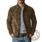 Men's Casual Faux Suede Slim Fit Motorcycle Jacket