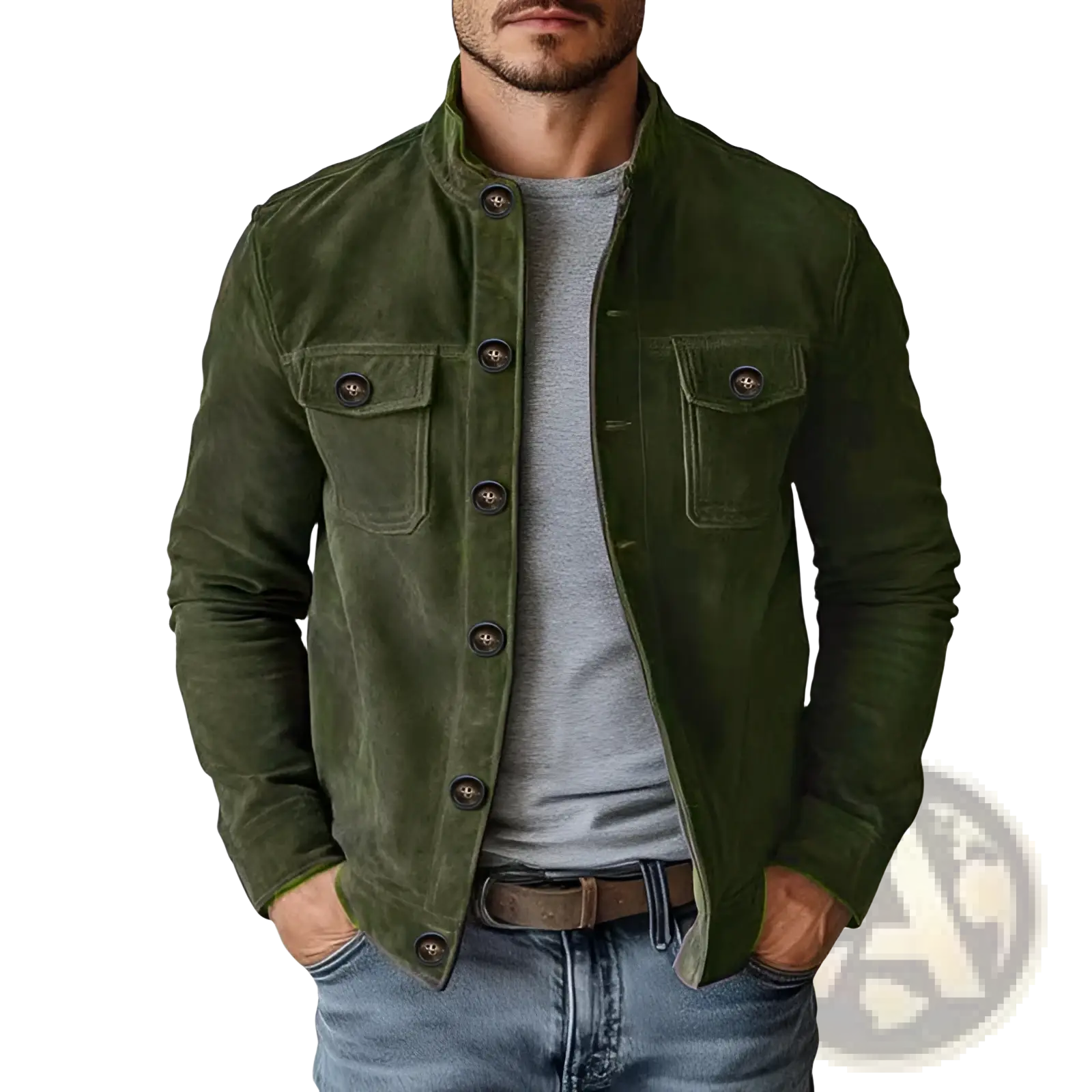Men's Casual Faux Suede Slim Fit Motorcycle Jacket