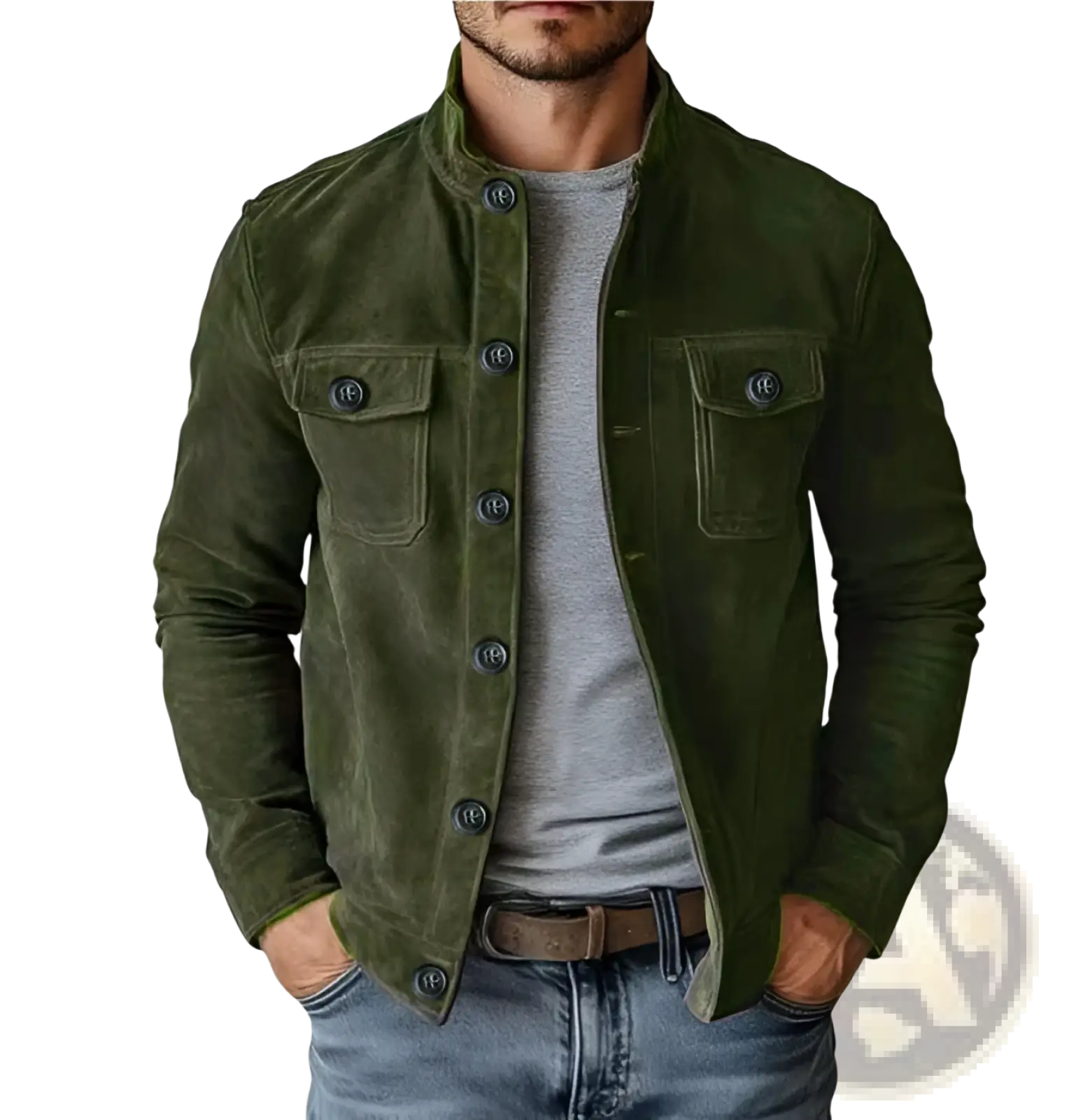 Men's Casual Faux Suede Slim Fit Motorcycle Jacket