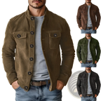 Men's Casual Faux Suede Slim Fit Motorcycle Jacket