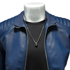 Men's Leather Motorcycle Jacket Slim Fit Biker Coat