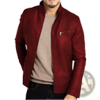 Men's Slim Fit Pu Leather Punk Motorcycle Jacket