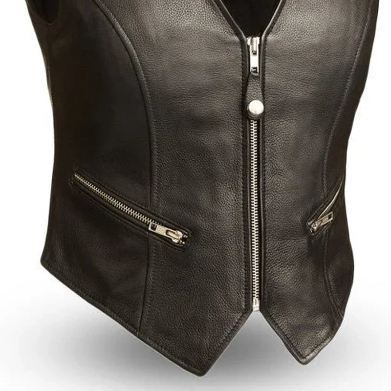 Montana Women's Motorcycle Leather Vest