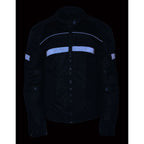 Milwaukee Leather MPL2775 Black Armored Textile Motorcycle Jacket for Women - All Season Jacket w/ Removable Liner