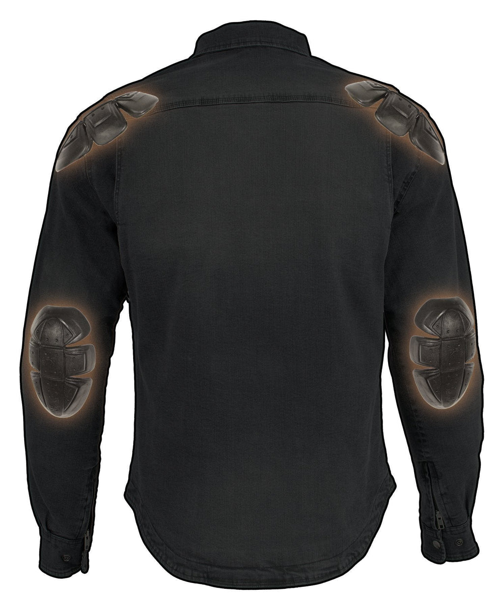 Milwaukee Leather Men's Avalanche Black CE Armored Flannel Shirt with Aramid Reinforced Zones - MPM1620