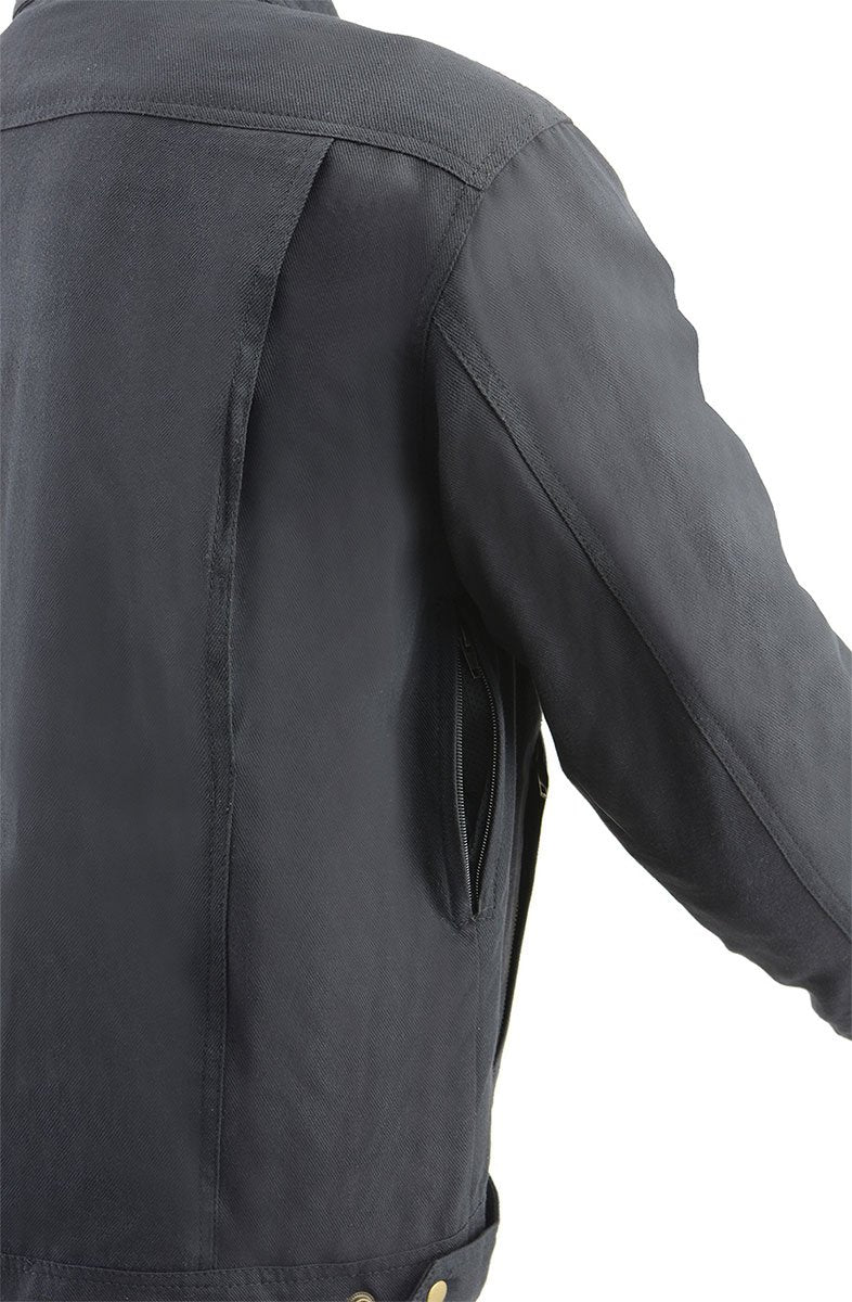 Milwaukee Leather Men's Hellbound Black CE Armored Flannel Shirt with Aramid Reinforced Zones - MPM1623