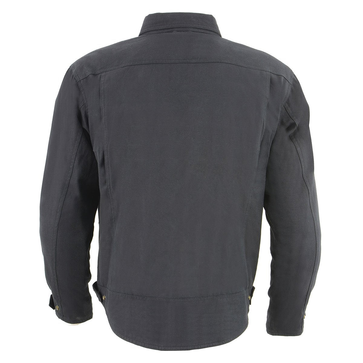 Milwaukee Leather Men's Hellbound Black CE Armored Flannel Shirt with Aramid Reinforced Zones - MPM1623