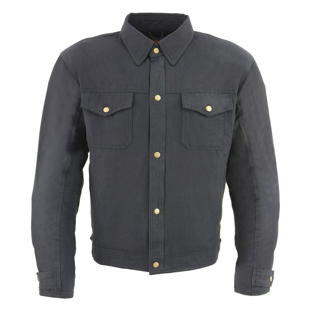 Milwaukee Leather Men's Hellbound Black CE Armored Flannel Shirt with Aramid Reinforced Zones - MPM1623