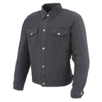 Milwaukee Leather Men's Hellbound Black CE Armored Flannel Shirt with Aramid Reinforced Zones - MPM1623