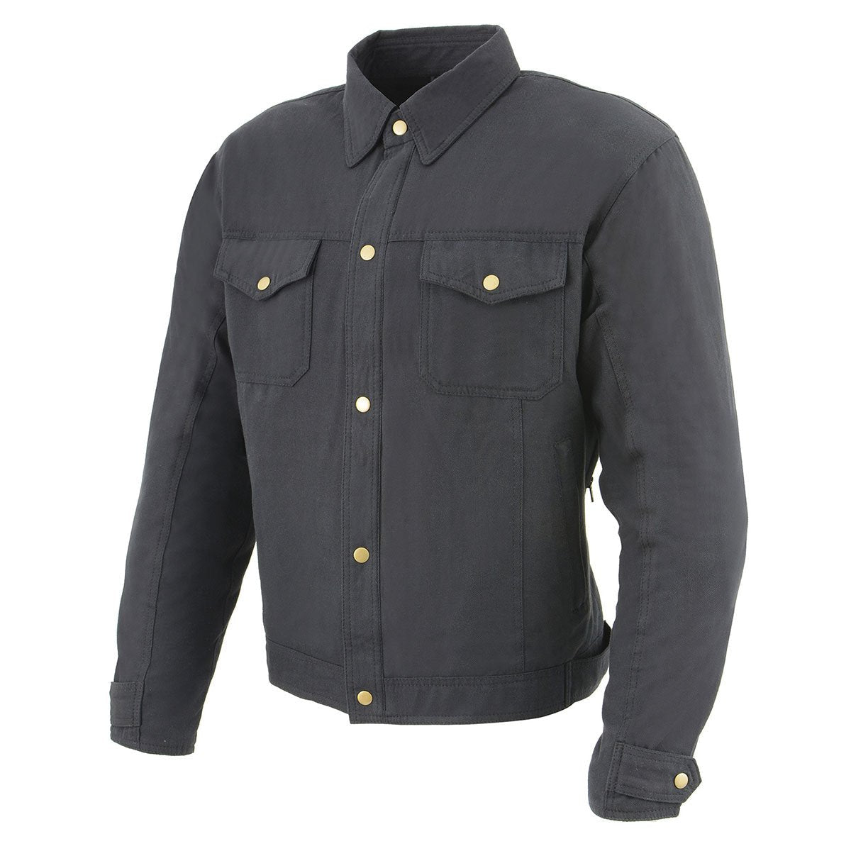 Milwaukee Leather Men's Hellbound Black CE Armored Flannel Shirt with Aramid Reinforced Zones - MPM1623