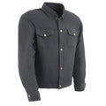 Milwaukee Leather Men's Hellbound Black CE Armored Flannel Shirt with Aramid Reinforced Zones - MPM1623