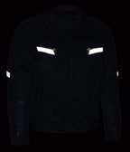 Milwaukee Leather MPM1792 Men's Black CE Armored Textile Motorcycle Jacket- All Season Biker Jacket