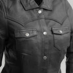 Onyx Women's Leather Motorcycle Shirt