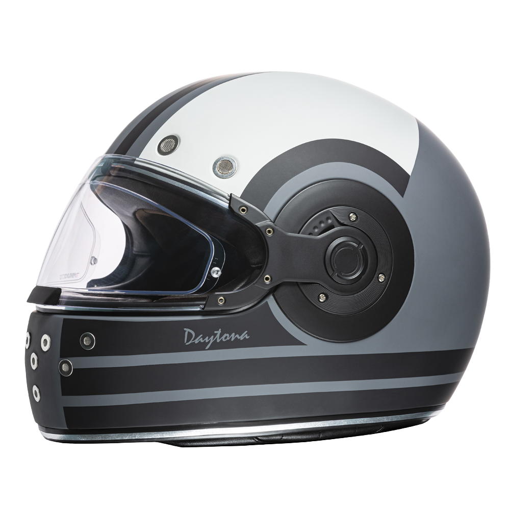 D.O.T. & ECE Daytona Retro Full Face Motorcycle Helmet: Vintage Style for Men, Women, & Youth - W/ Racer