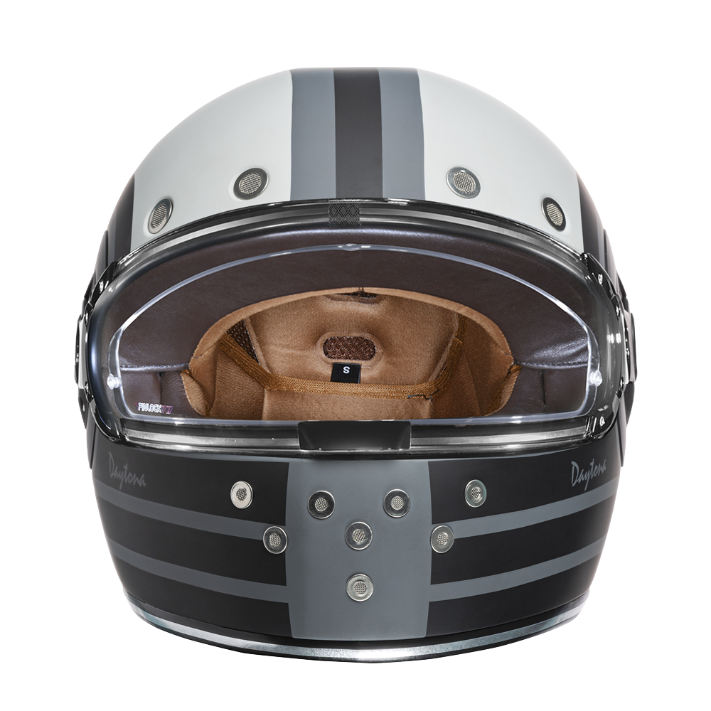 D.O.T. & ECE Daytona Retro Full Face Motorcycle Helmet: Vintage Style for Men, Women, & Youth - W/ Racer