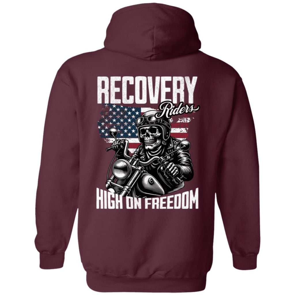 High On Freedom Sobriety Motorcycle Hoodie