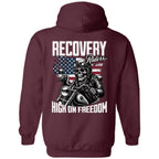 High On Freedom Sobriety Motorcycle Hoodie