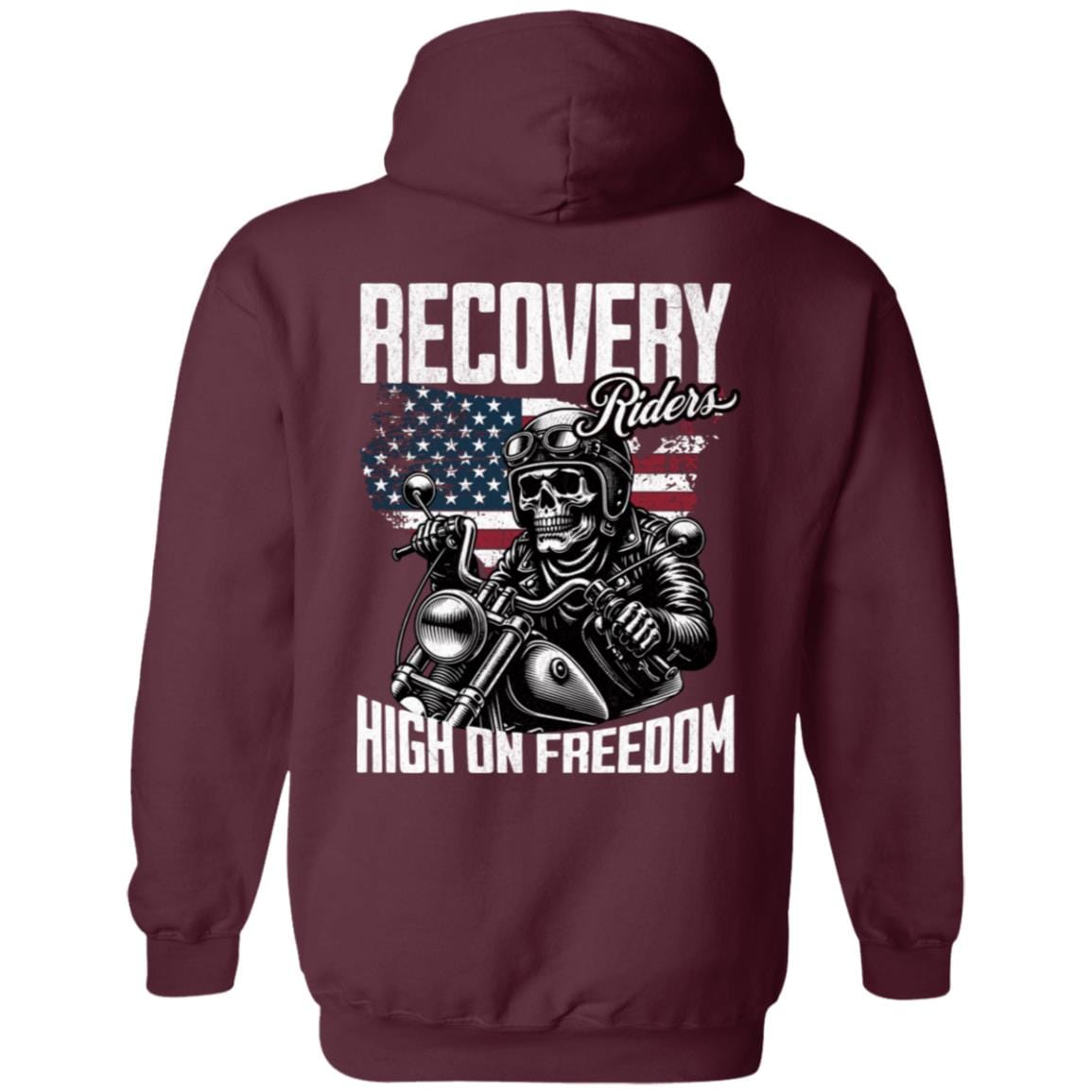High On Freedom Sobriety Motorcycle Hoodie