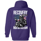 High On Freedom Sobriety Motorcycle Hoodie