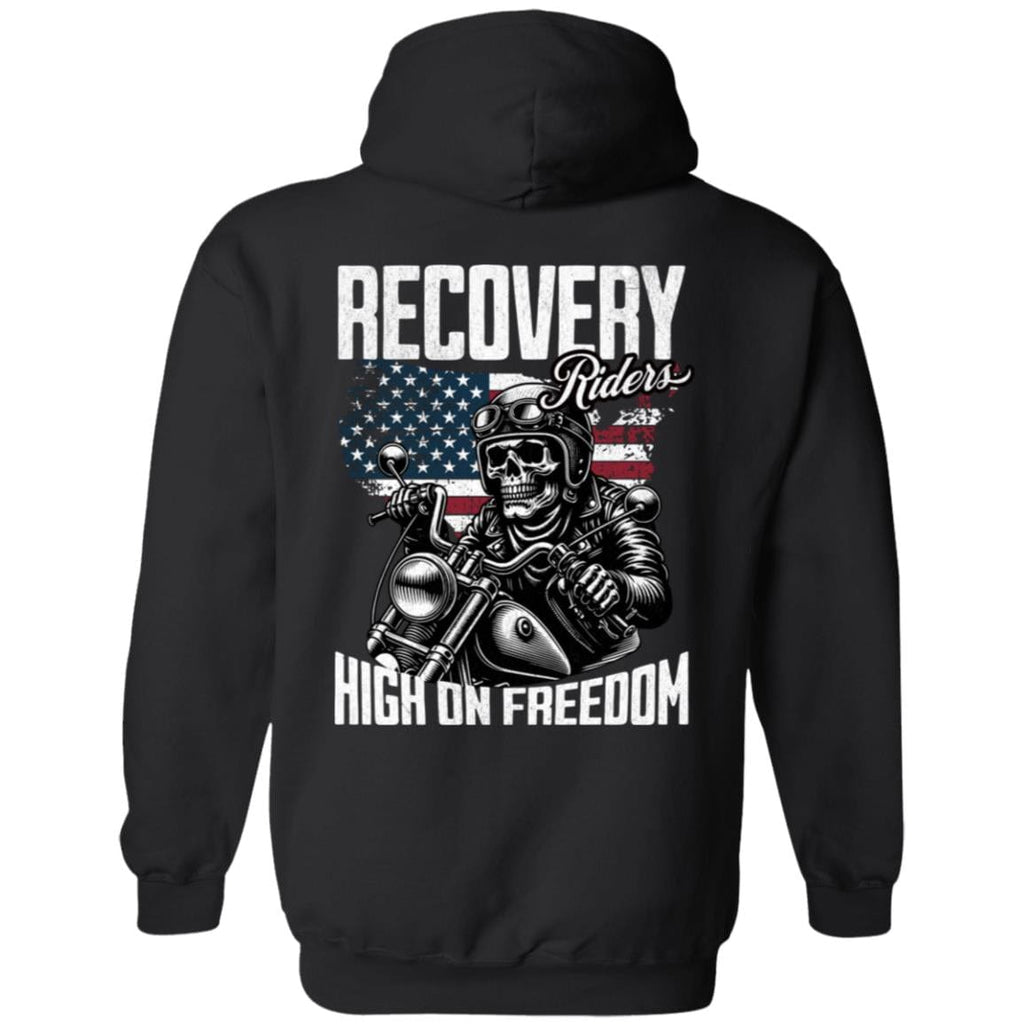 High On Freedom Sobriety Motorcycle Hoodie